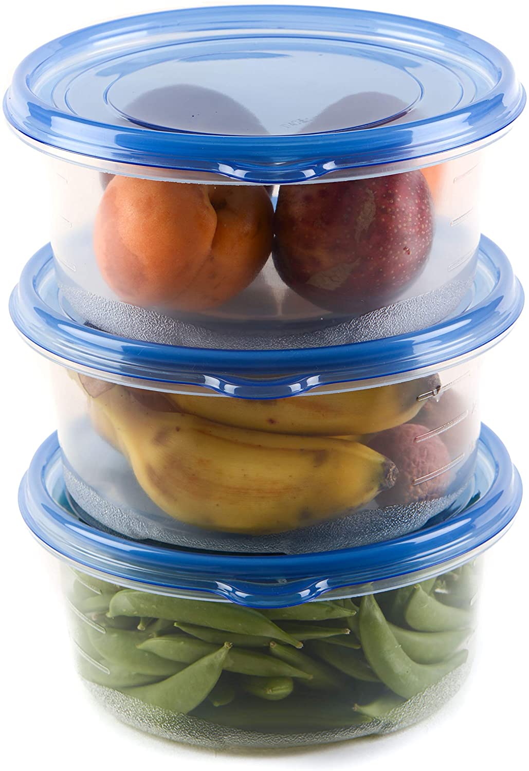 [54 Pack] 48oz Round Plastic Reusable Storage Containers with Snap on Lids - Airtight Reusable Plastic Food Storage, Leak-Proof, Meal Prep, Lunch