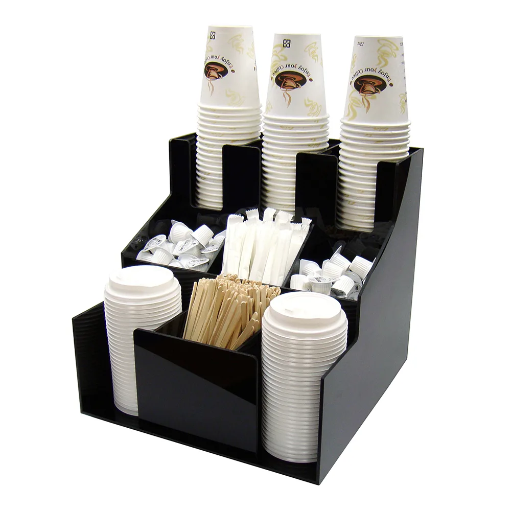 3 Tier Coffee Cup Dispenser, Cup & Lid Organizer, 12 5/16L x 12 3/4W –  EcoQuality Store