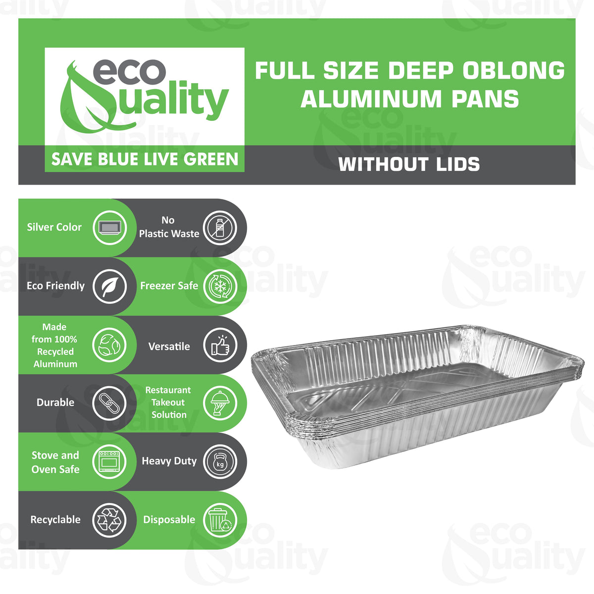 Disposable 21 x 13 Full Size Deep Aluminum Foil Roasting and Steam P –  EcoQuality Store