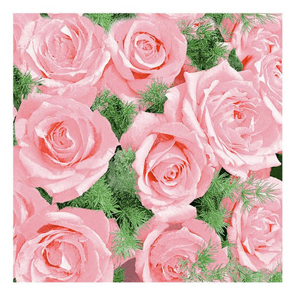 Disposable Pink Flowers Square Lunch Napkins, Single Use Guest Towels, Soft, Hand Towel, Restaurant, Catering, Party, Events, Wipe, Lunch Napkin