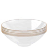 disposable bowls dinner clear plastic elegant tableware dinneware serveware china like salad bowl dessert bowl 16oz 16 ounce