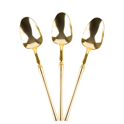 Plastic Soup Spoons Gold Infinity Flatware Collection