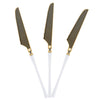 Plastic Knives White and Gold Infinity Flatware Collection