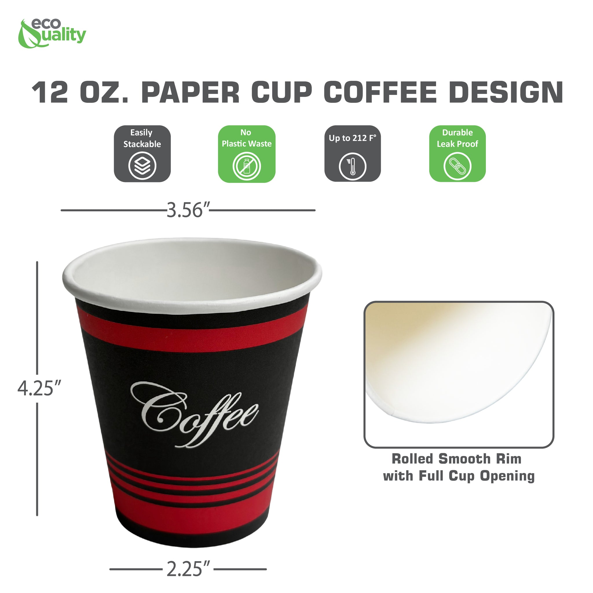 12oz Design Disposable Paper Coffee Cups