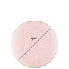 Plastic Hammered Pink Lunch Plates Gold Rim Combo Party Set