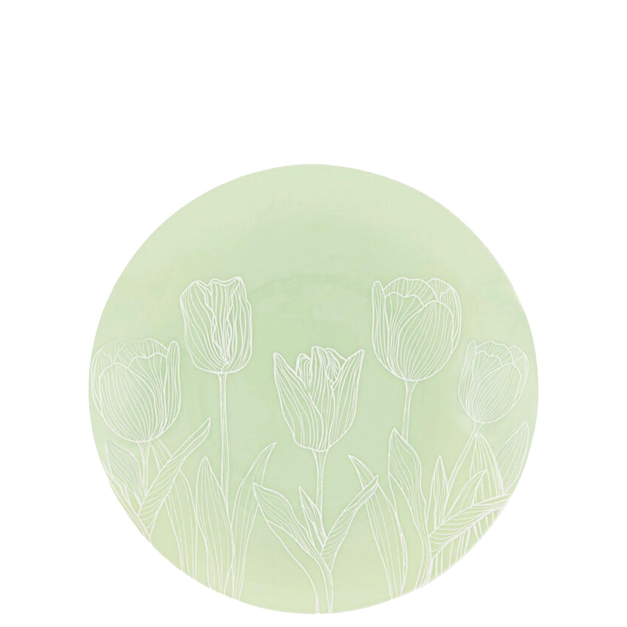 Plastic Tulip Mint Green Dinner Plates Combo Party Set
