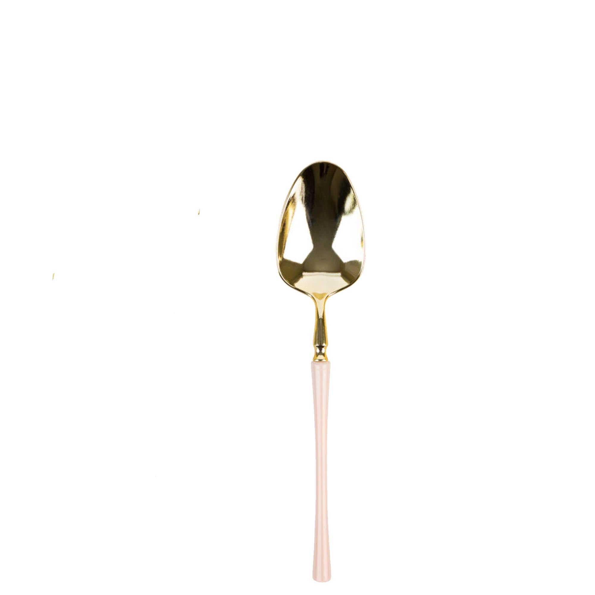 Plastic Tea Spoons Pink and Gold Infinity Flatware Collection