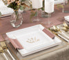 Chanukah Dessert Plate Dinner Plate White Gold Charger Plate Holiday Party Hanukkah Disposable Plates Dinner Salad Dessert Plates