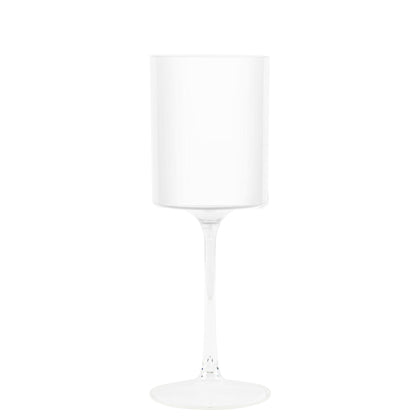 9oz Two Tone Wine Glasses White/Clear