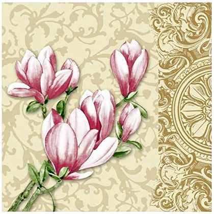 Disposable Timeless Tulip Gold Square Lunch Napkins Soft Hand Towel