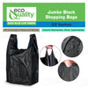 Plastic Black Jumbo Shopping Bags, Grocery Bags, Poly Bags, Multi-Use, Jumbo Size, Reusable Carry Out Bags (18x8x32 in.) (13 Micron) (100)