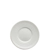 6.5 inch porcelain white dessert plates with linear embossment design microwave and dishwasher safe easy to use and clean stackable chip stain and scratch resistant