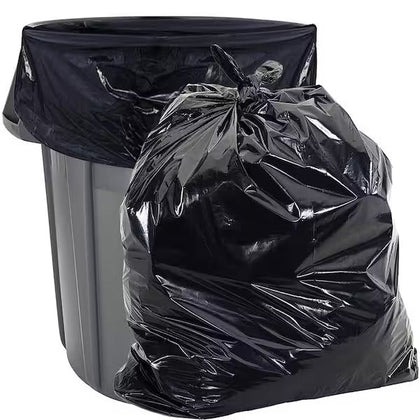 95-96 Gal 2 MIL 32x29x68 (61x68) Black Strong Receptacle Can Liner Heavy Duty Large Garbage Trash Bags