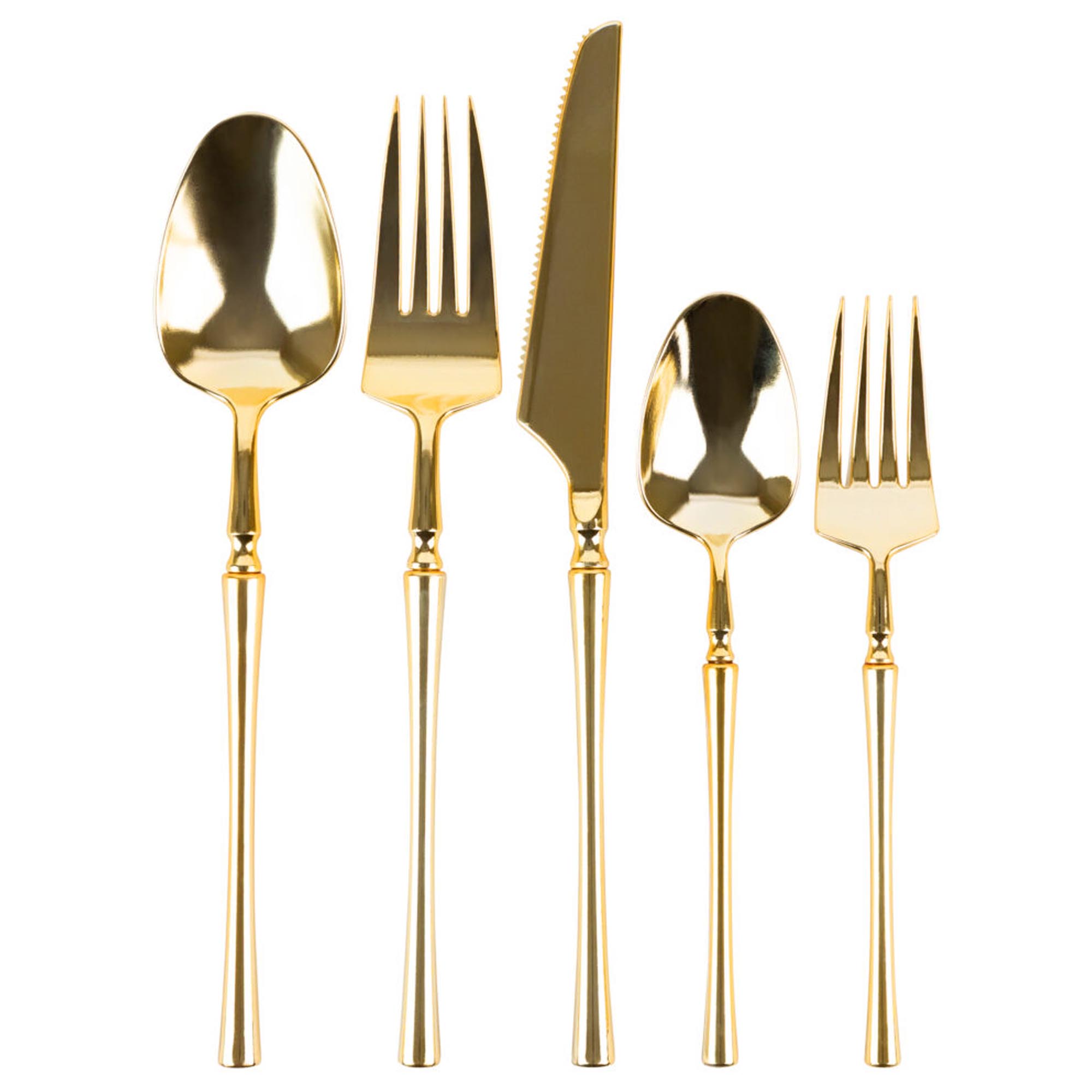 Plastic Knives Gold Infinity Flatware Collection