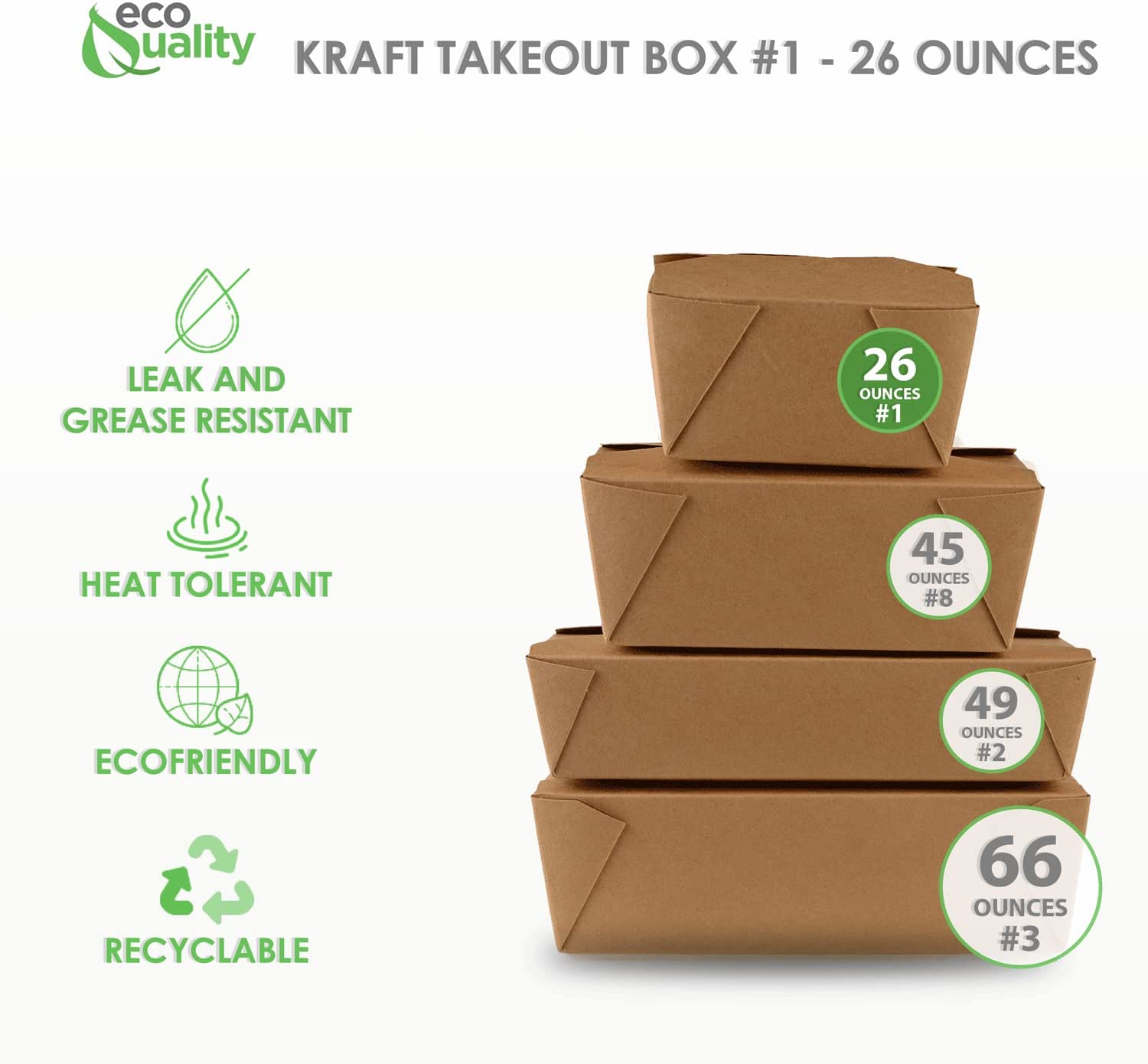 Take Out no assembly container Microwave safe Leak Resistant Kraft Paperboard Food Tray Ecofriendly container Biodegradeable Compostable Food Containers kraft lunchbox  folded to go box 26 ounce restaurant supplies food service supplies paper disposables heat resistant box  all size box
