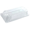 TZ-0.6 Disposable Clear Recycled PET Lids for Black Sakura Trays  6 3/8
