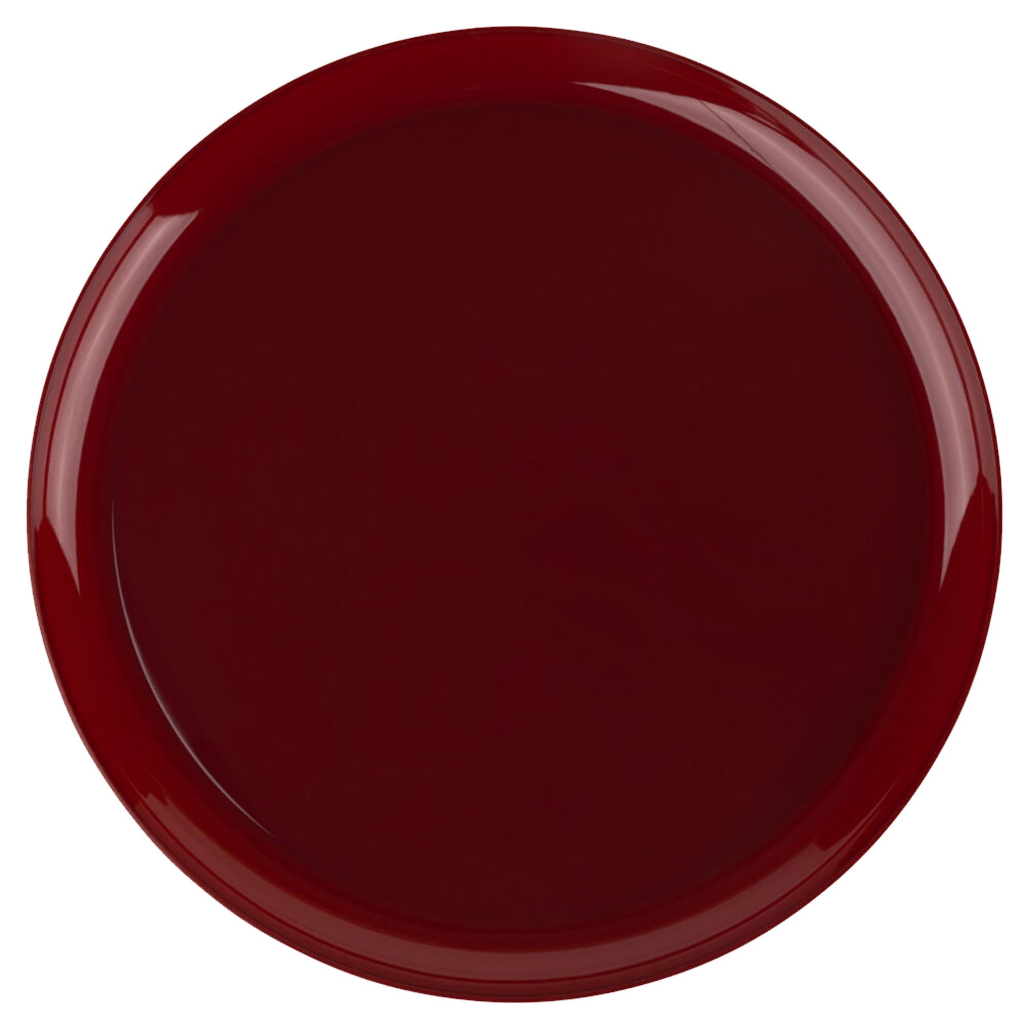 Plastic Tableware Cranberry Red Plates Edge Collection Dinner Party Set