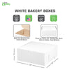 White Kraft Paperboard for Home or Retail White Bakery Pastry Boxes Restaurant Food Trucks Caterers take out sustainable Recyclable for Pastries Pies Paper Cardboard Gift Box Ecofriendly Cookies Catering Restaurant Cafe Buffet Event Party Cakes Baby Shower affordable bulk economical commercial wholesale 10