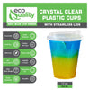 Disposable Pet Clear Plastic Smoothie Cups with Sip Through Lids