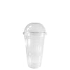 12oz Disposable Pet Clear Plastic Smoothie Cups with Clear Dome Lids
