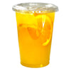 14oz Disposable Pet Clear Plastic Smoothie Cups with Clear Flat Lids