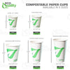 16oz Disposable Compostable Biodegradable White Paper Coffee Cups