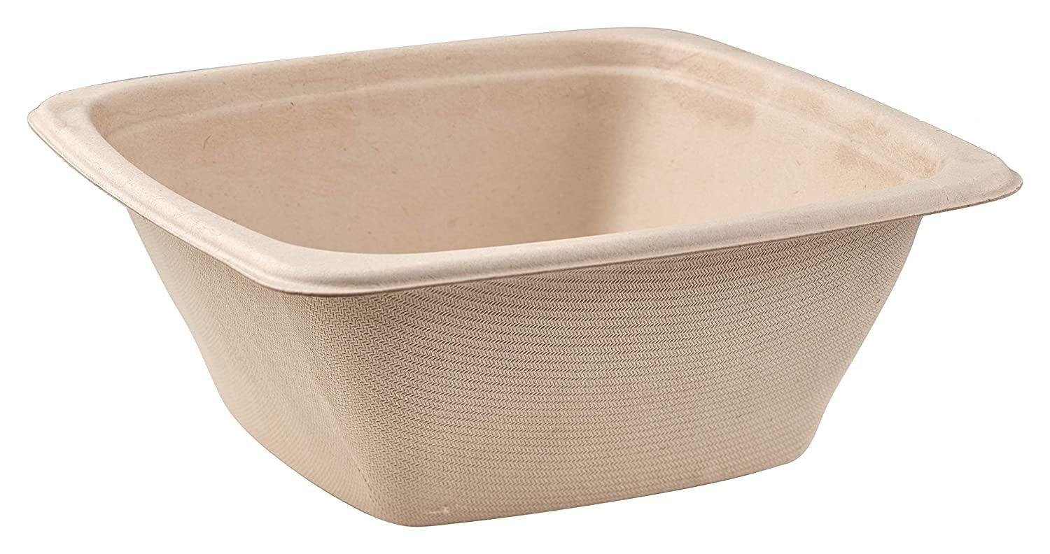 16oz Eco Friendly Disposable Square Bowls Compostable Container