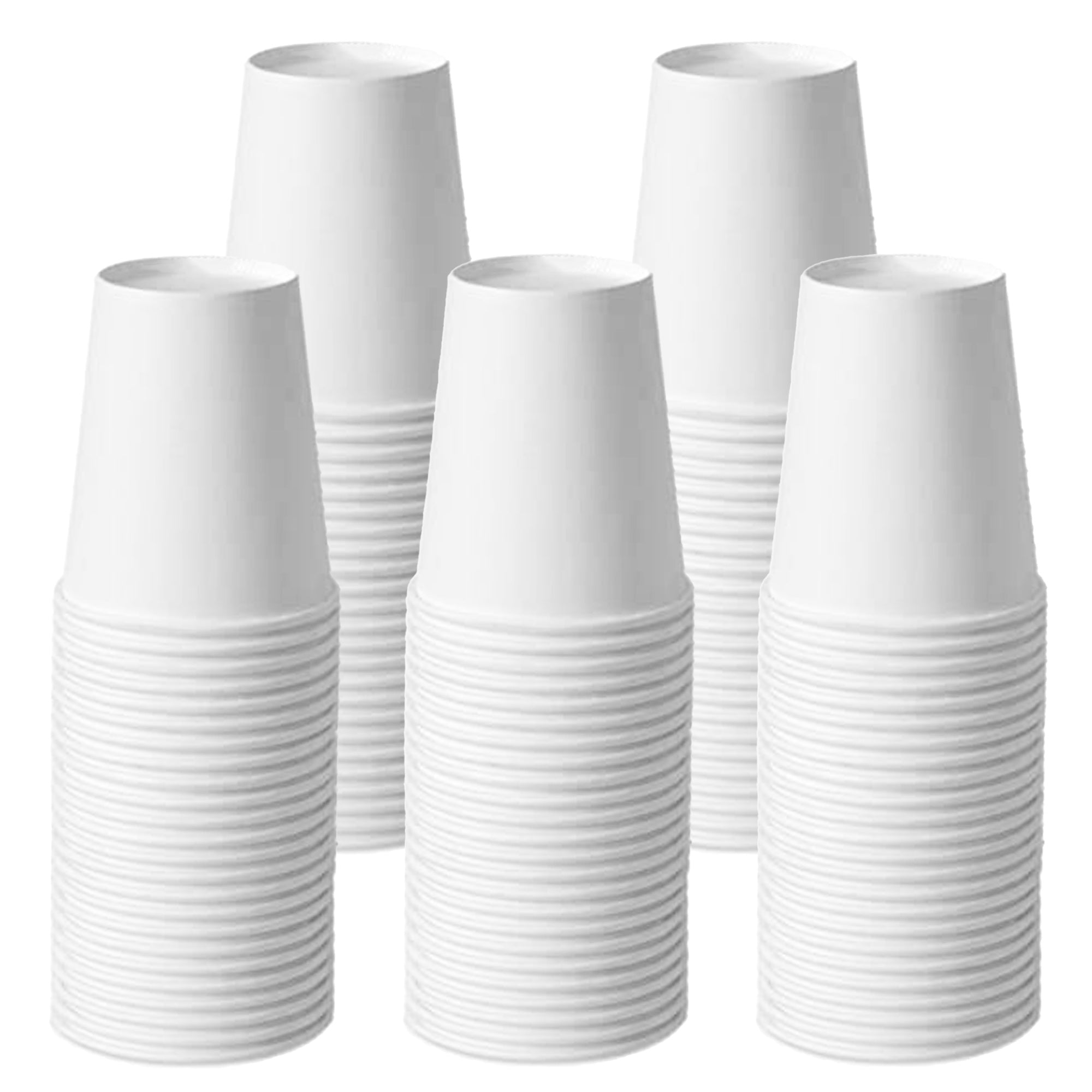 8oz Disposable White Paper Coffee Cups Hot & Cold