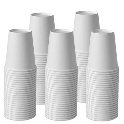 16oz Disposable White Paper Hot Cold Cups
