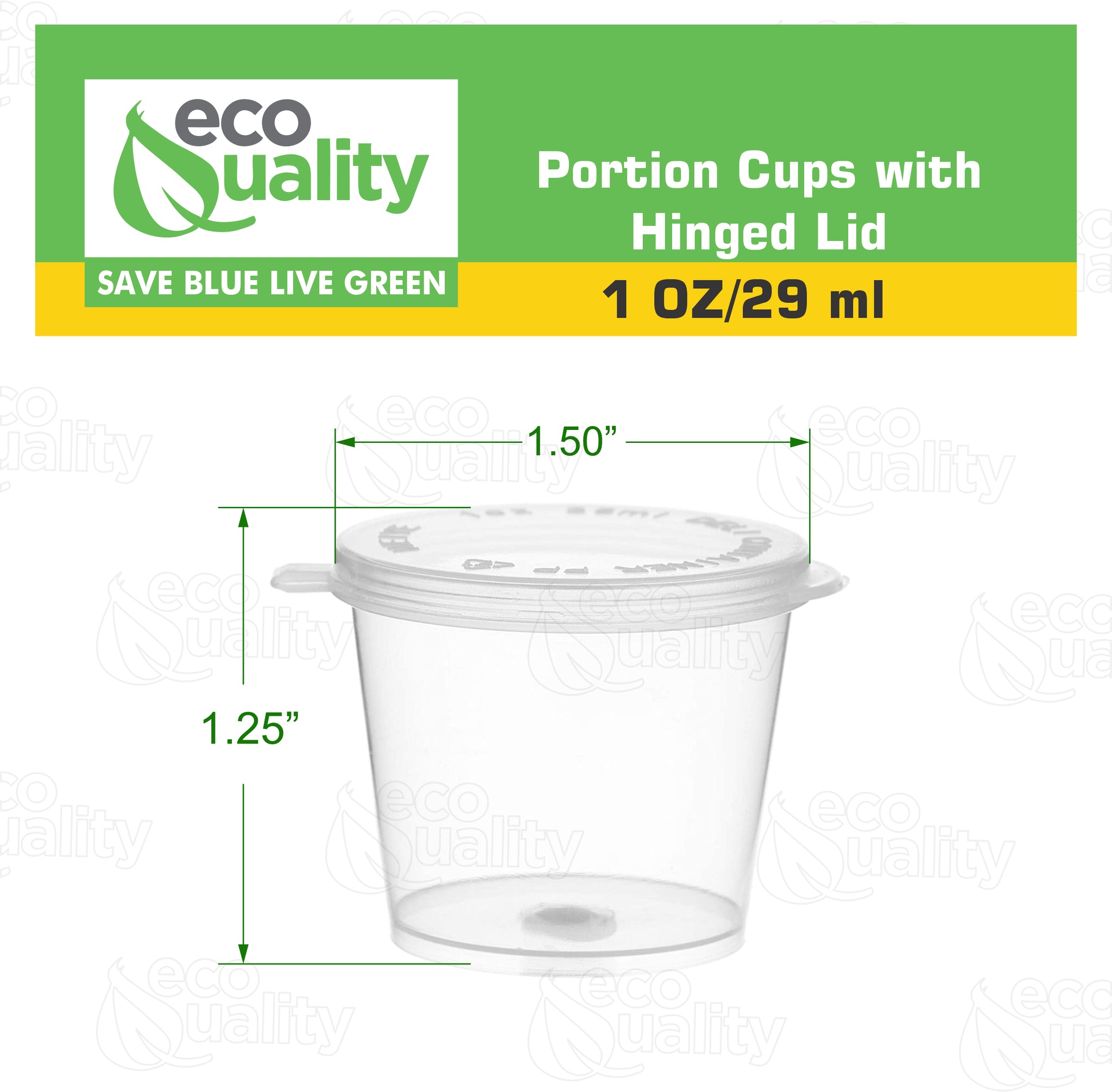 Disposable Leak Proof Plastic Condiment Containers with Hinged Lid