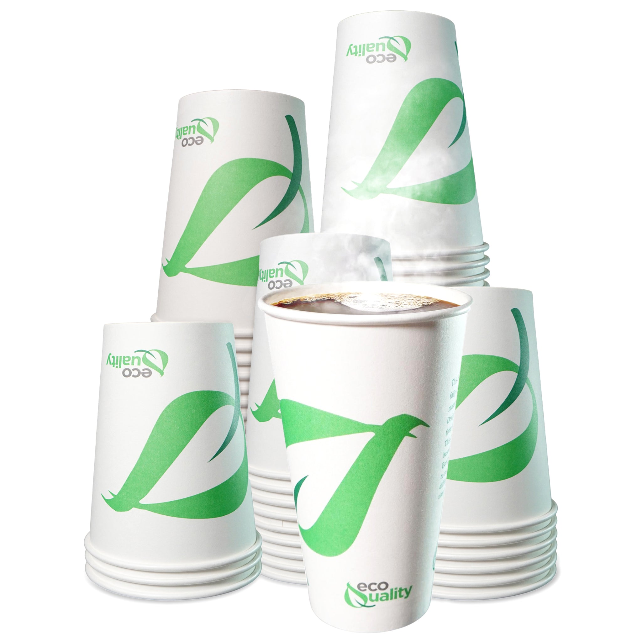 20oz Disposable Compostable Biodegradable White Paper Coffee Cups