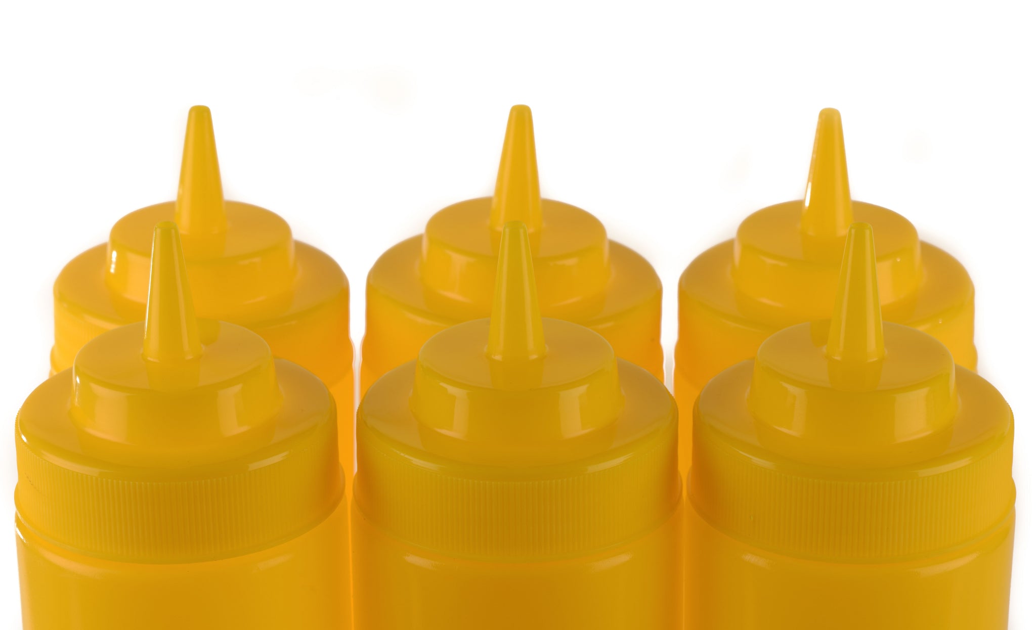24 Oz Yellow Plastic Condiment Squeeze Bottles Squirt Bottle for Sauces, Dressing, Arts and Crafts, Ketchup, Mustard, Oil, BBQ - Reusable