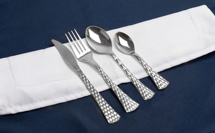 Plastic Party Household Supplies Disposable Plastic Bbq fancy disposable heavy duty classic elegant sturdy reusable wedding dinner dessert catering high quality birthday anniversary cutlery set