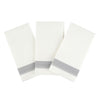 Elegant Cloth-Like Disposable Paper Dinner Napkins Silver Border