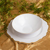 disposable bowls dinner White plastic elegant tableware dinneware serveware china like salad bowl dessert bowl 16oz 16 ounce