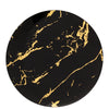 Plastic Tableware Black Plates Gold Stroke Collection Dinner Party Set