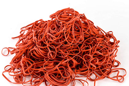 #19 Red Rubber Bands 1250pc Per Box (3-1/2