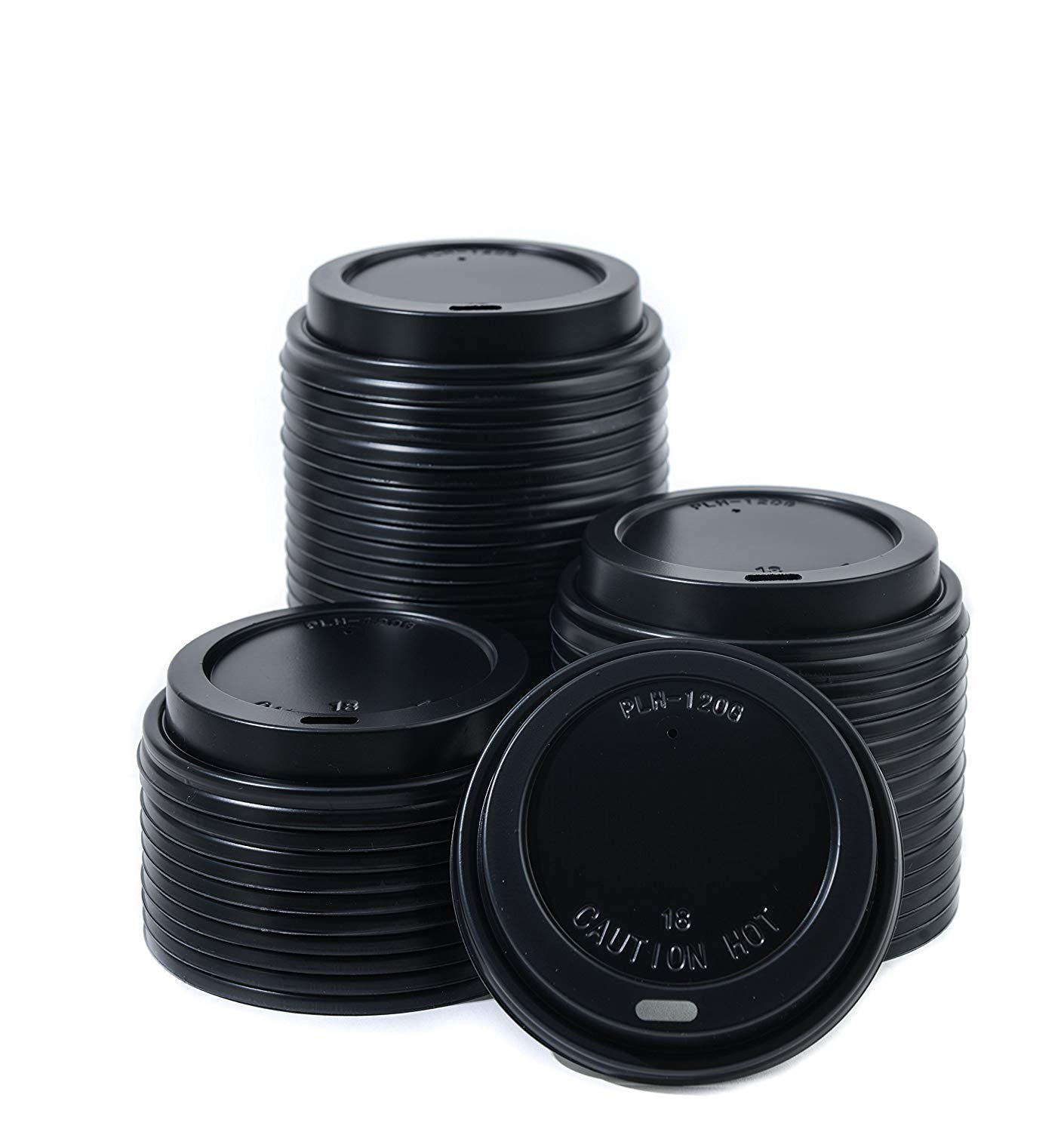 Disposable Paper Hot Cups -  Design Paper Coffee Cups with Black Dome Lids, Sleeves & Stirrers COMBO (10oz, 12oz, 16oz, 20oz)