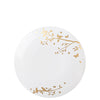 Disposable Fancy Plastic Plates White Gold Spring Collection