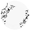 Disposable Fancy Plastic Plates White Black Spring Collection