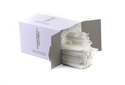 500pc Clear Plastic Straws Individually Wrapped 7.75
