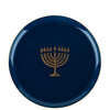 Chanukah Dessert Plate Dinner Plate Blue Gold Charger Plate 10 inch 7 inch Holiday Party Hanukkah Disposable Plates Cobalt Dinner Plates