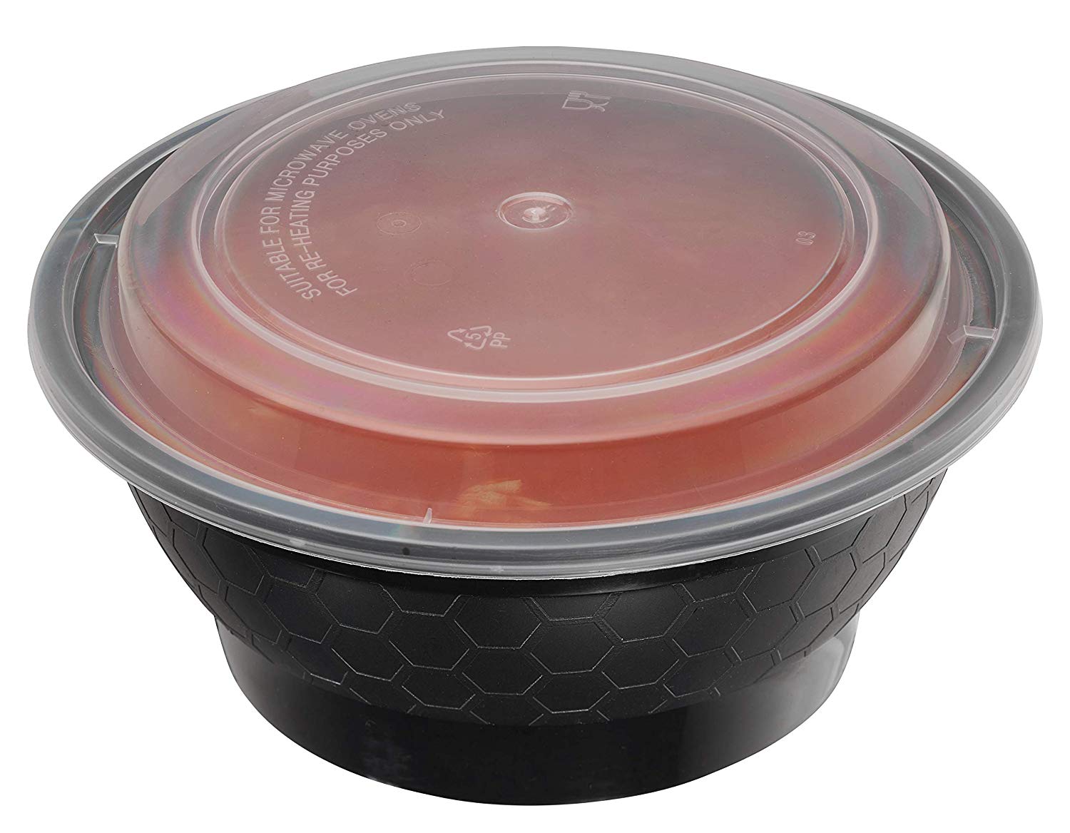 Meal Prep Containers 40oz Round Bowls with Lids, Disposable Food Storage Bento Box, Microwavable, Premium Bowl, Stir Fry, Ramen, Soup | Lunch Box | BPA Free | Dishwasher Safe