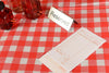 Disposable Red and White Plastic Checkered Tablecloth