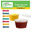 Clear Portion Plastic Cup with Hinged Lid Leak Proof Disposable Container
