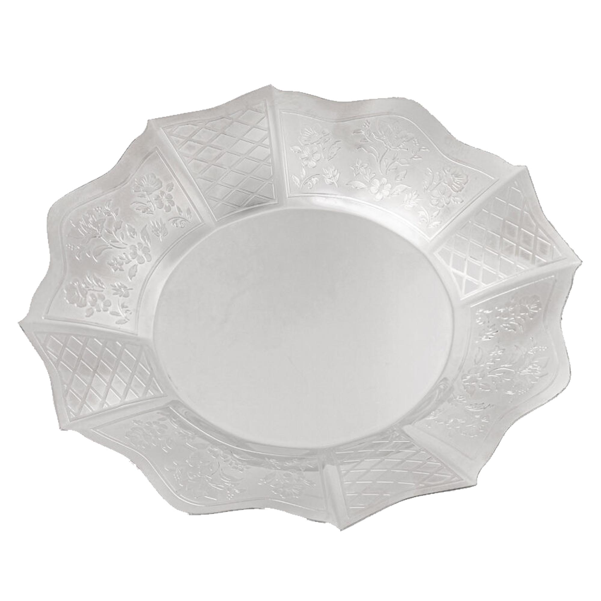 5.5oz Disposable Silver Kiddush Cups and Saucer for Seder Table