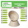 Compostable Heavy Duty Disposable Bowls, Eco Friendly, Natural Bagasse Unbleached Bamboo, Biodegradable, Tree Free, Heat & Liquid Resistant Bowl
