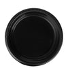 Stack of premium quality black dinner plates made of plastic, plastic disposable cuisine black dinner plates, Black dinner plates suitable for all occasions
