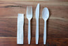 Disposable Plastic Wrapped White Heavy Duty Cutlery Kit 4 in 1 - Fork/Spoon/Knife/Napkin