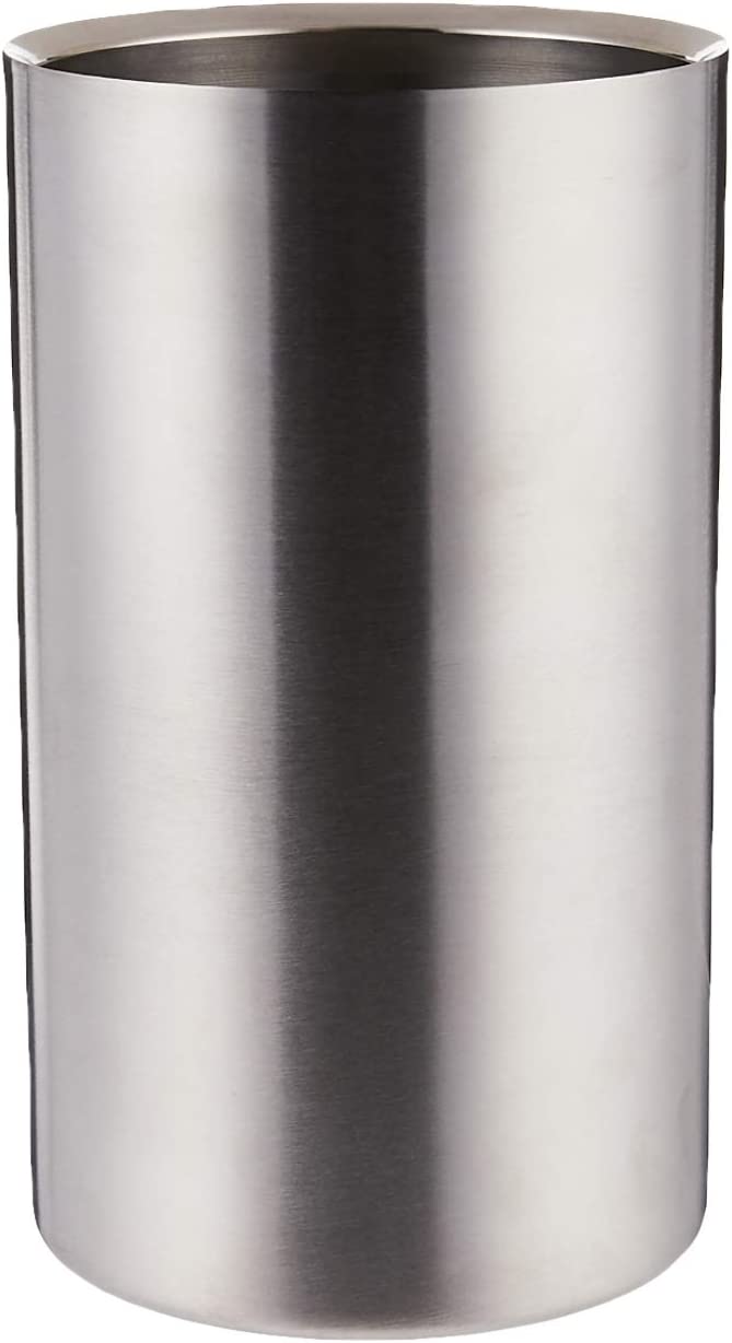 double wall stainless steel polished rust and dent resistant cooler for wine and champagne keep 750ml standard bottles cooled condensation free and safe for longer times